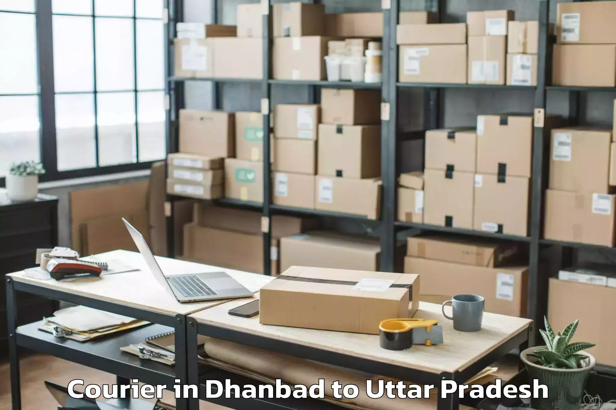 Easy Dhanbad to Kaptanganj Courier Booking